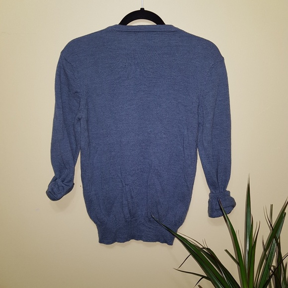 Mens Crewneck Pullover Sweater Blue Sz S - Picture 4 of 4